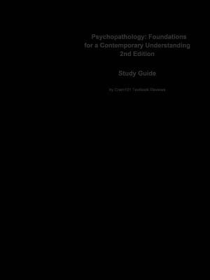 Read Psychopathology, Foundations for a Contemporary Understanding: Psychology, Abnormal Psychology - Cram101 Textbook Reviews | PDF