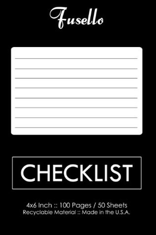 Read Checklist: 4x6 Pocket Checklist Notebook from Fusello - NOT A BOOK file in PDF